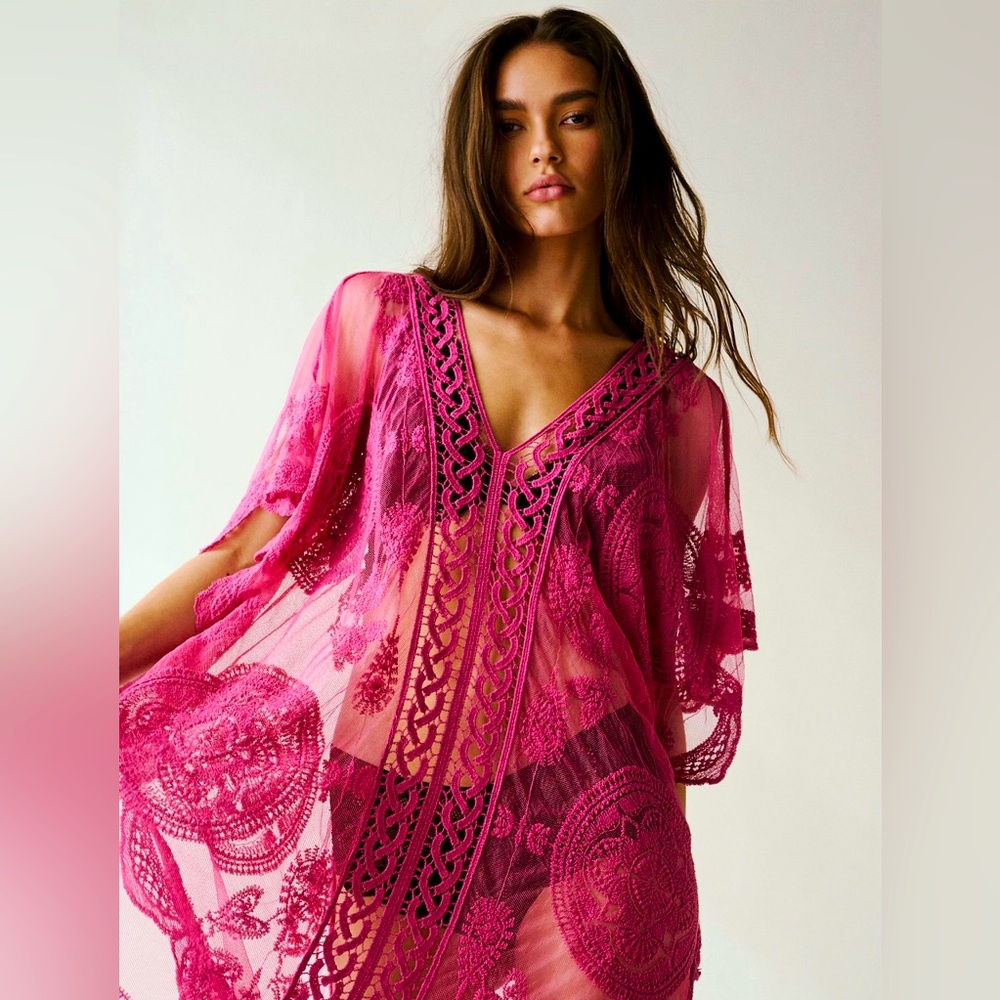 🌺 NWT SOL & SEA PINK KIMONO TOP/COVER UP 🌺